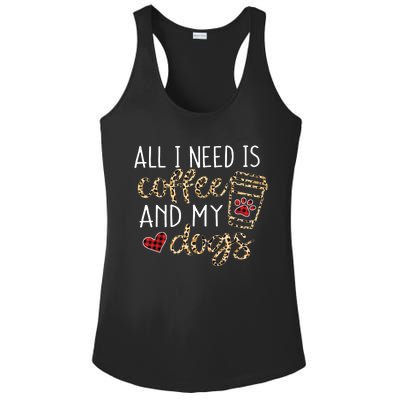 All I Need Is Coffee And My Dog Funny Dog Mom Coffee Lover Ladies PosiCharge Competitor Racerback Tank