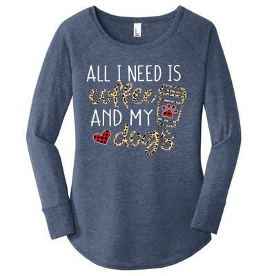 All I Need Is Coffee And My Dog Funny Dog Mom Coffee Lover Women's Perfect Tri Tunic Long Sleeve Shirt