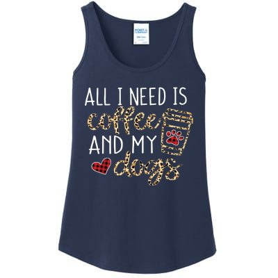 All I Need Is Coffee And My Dog Funny Dog Mom Coffee Lover Ladies Essential Tank