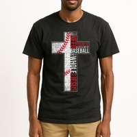 All I Need Is Baseball & Jesus Christian Cross Faith Tall T-Shirt
