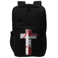 All I Need Is Baseball & Jesus Christian Cross Faith Impact Tech Backpack