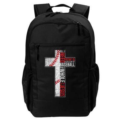 All I Need Is Baseball & Jesus Christian Cross Faith Backpack