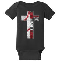 All I Need Is Baseball & Jesus Christian Cross Faith Baby Bodysuit