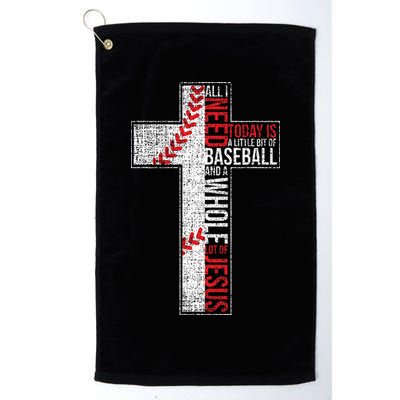 All I Need Is Baseball & Jesus Christian Cross Faith Golf Towel
