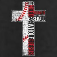 All I Need Is Baseball & Jesus Christian Cross Faith Golf Towel