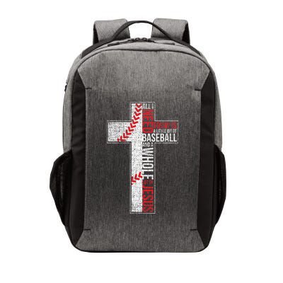All I Need Is Baseball & Jesus Christian Cross Faith Vector Backpack