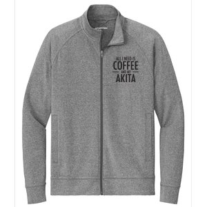 All I Need Is Coffee Akitas Dog Cute Akita Mom Gift Stretch Full-Zip Cadet Jacket