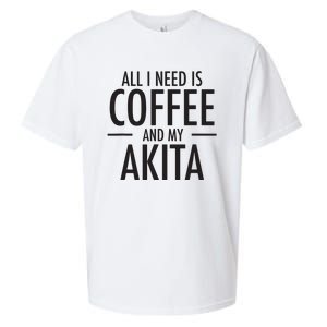 All I Need Is Coffee Akitas Dog Cute Akita Mom Gift Sueded Cloud Jersey T-Shirt