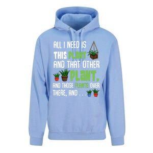 All I Need Is This Plant And That Other Plant Lover Gift Unisex Surf Hoodie