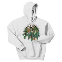 All I Need Is Coffee And Plants Skeletons Coffee Lover Kids Hoodie