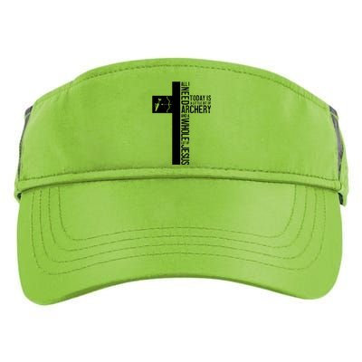 All I Need Is Archery And Jesus Christian Cross Bow Arrow Great Gift Adult Drive Performance Visor