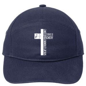 All I Need Is Archery And Jesus Christian Cross Bow Arrow Great Gift 7-Panel Snapback Hat