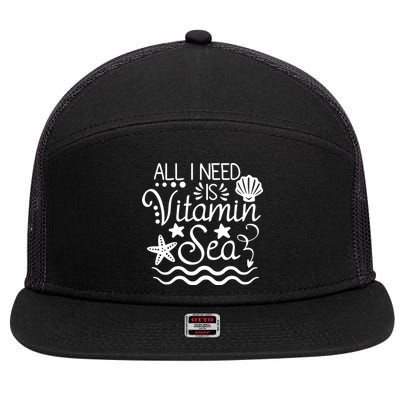 All I Need Is Vitamin Sea 7 Panel Mesh Trucker Snapback Hat