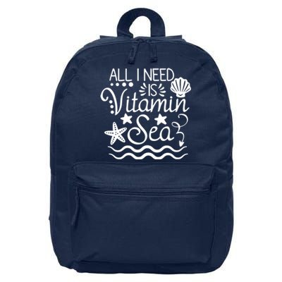 All I Need Is Vitamin Sea 16 in Basic Backpack