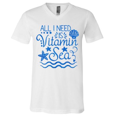 All I Need Is Vitamin Sea V-Neck T-Shirt