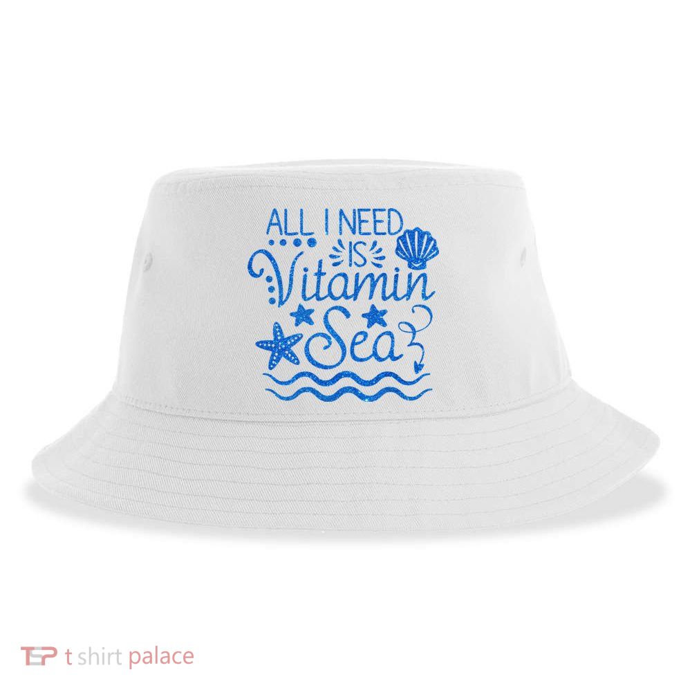 All I Need Is Vitamin Sea Sustainable Bucket Hat