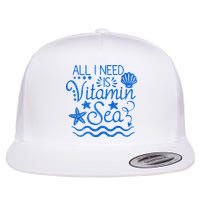 All I Need Is Vitamin Sea Flat Bill Trucker Hat