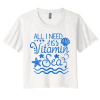All I Need Is Vitamin Sea Women's Crop Top Tee
