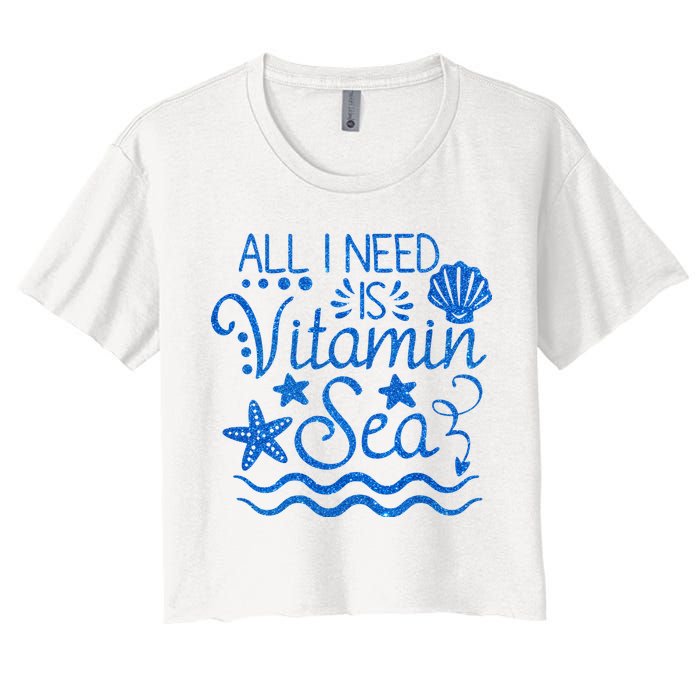 All I Need Is Vitamin Sea Women's Crop Top Tee