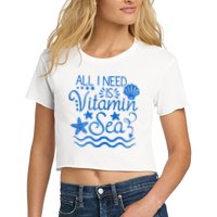 All I Need Is Vitamin Sea Women's Crop Top Tee
