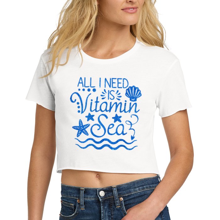 All I Need Is Vitamin Sea Women's Crop Top Tee