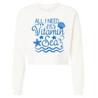 All I Need Is Vitamin Sea Cropped Pullover Crew