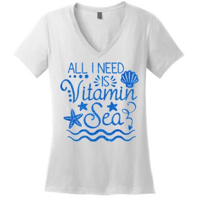 All I Need Is Vitamin Sea Women's V-Neck T-Shirt
