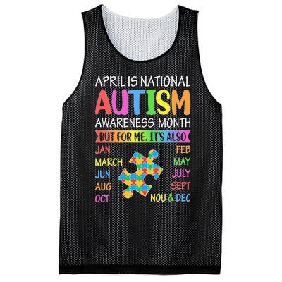 April is National Autism Awareness Month Mesh Reversible Basketball Jersey Tank