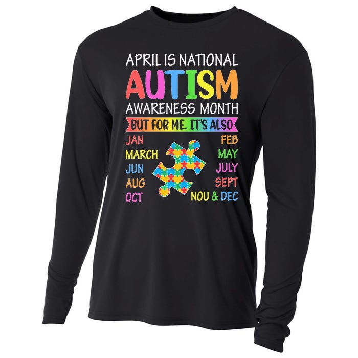 April is National Autism Awareness Month Cooling Performance Long Sleeve Crew