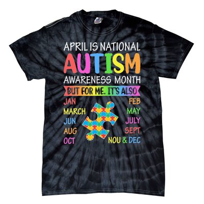 April is National Autism Awareness Month Tie-Dye T-Shirt