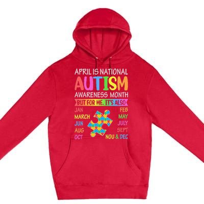 April is National Autism Awareness Month Premium Pullover Hoodie