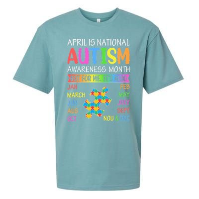 April is National Autism Awareness Month Sueded Cloud Jersey T-Shirt