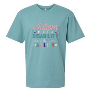 Autism Is Not A Disability Autism Awareness Month Sueded Cloud Jersey T-Shirt