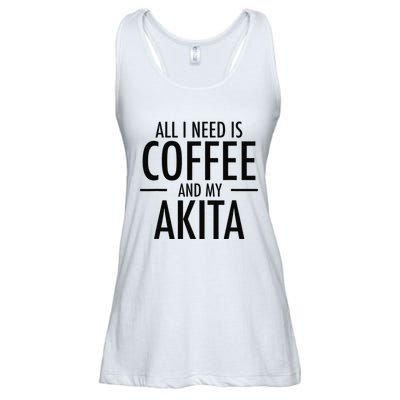 All I Need is Coffee Akitas Dog Cute Akita Mom Gift Ladies Essential Flowy Tank