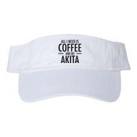 All I Need is Coffee Akitas Dog Cute Akita Mom Gift Valucap Bio-Washed Visor