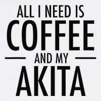 All I Need is Coffee Akitas Dog Cute Akita Mom Gift Women's V-Neck T-Shirt