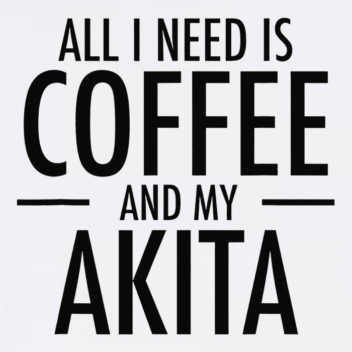 All I Need is Coffee Akitas Dog Cute Akita Mom Gift Women's V-Neck T-Shirt
