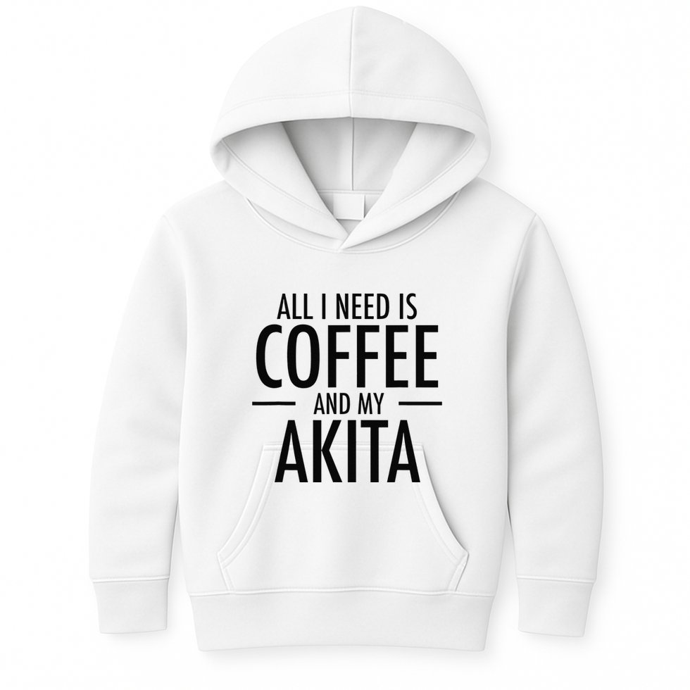 All I Need is Coffee Akitas Dog Cute Akita Mom Gift Kids Hoodie