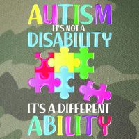 Autism It's Not A Disability It's An Ability Awareness Puzzle Legacy Tie Dye Trucker Hat