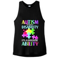 Autism It's Not A Disability It's An Ability Awareness Puzzle Ladies PosiCharge Tri-Blend Wicking Tank