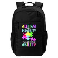 Autism It's Not A Disability It's An Ability Awareness Puzzle Backpack