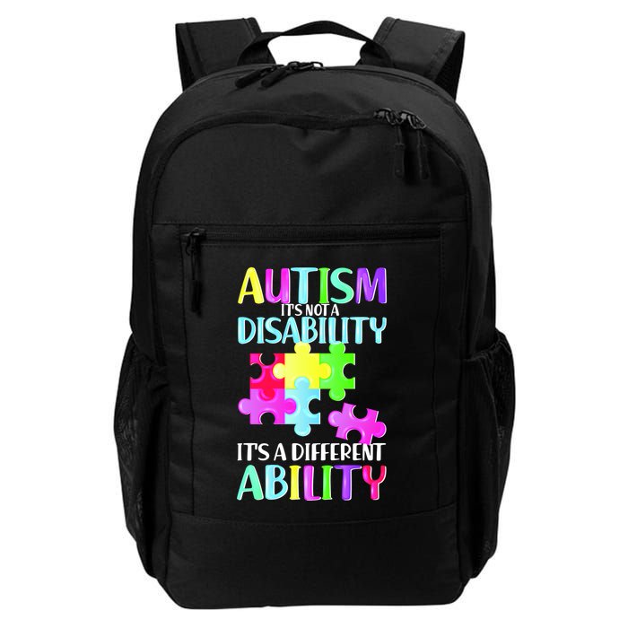 Autism It's Not A Disability It's An Ability Awareness Puzzle Backpack