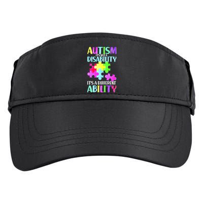 Autism It's Not A Disability It's An Ability Awareness Puzzle Adult Drive Performance Visor