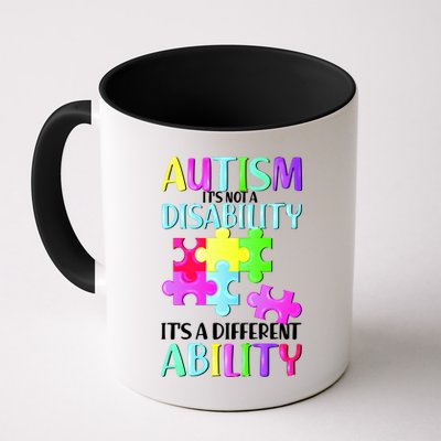 Autism It's Not A Disability It's An Ability Awareness Puzzle Mug