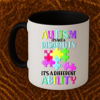 Autism It's Not A Disability It's An Ability Awareness Puzzle Mug