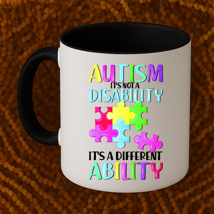 Autism It's Not A Disability It's An Ability Awareness Puzzle Mug