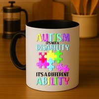 Autism It's Not A Disability It's An Ability Awareness Puzzle Mug