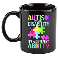 Autism It's Not A Disability It's An Ability Awareness Puzzle 11oz C Handle Ceramic Mug