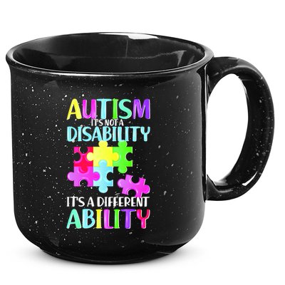 Autism It's Not A Disability It's An Ability Awareness Puzzle 15oz Campfire Ceramic Mug