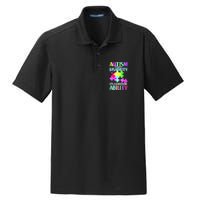 Autism It's Not A Disability It's An Ability Awareness Puzzle Dry Zone Grid Polo